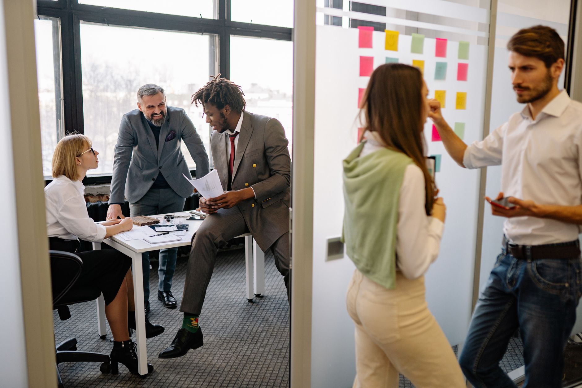 Cross-functional sales and marketing teams collaborating on a RevOps model